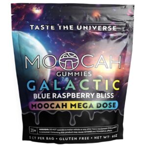 Blue Raspberry Bliss Moocah Mega Dose Mushroom Gummies 5ct